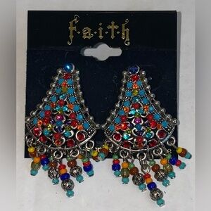 F.A.I.T.H.Jewelry Guadalupe Beaded Dangle Earrings NEW! 🐝